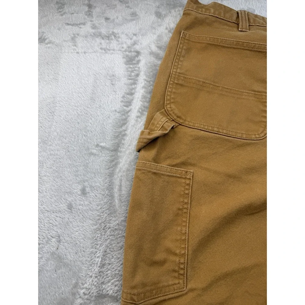 Carhartt 103279 211 Rugged Flex Relaxed Fit Duck Work Pants 42x32 Brown Distress